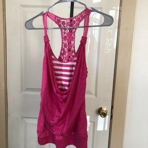 Junior’s tank top with crochet embellishment